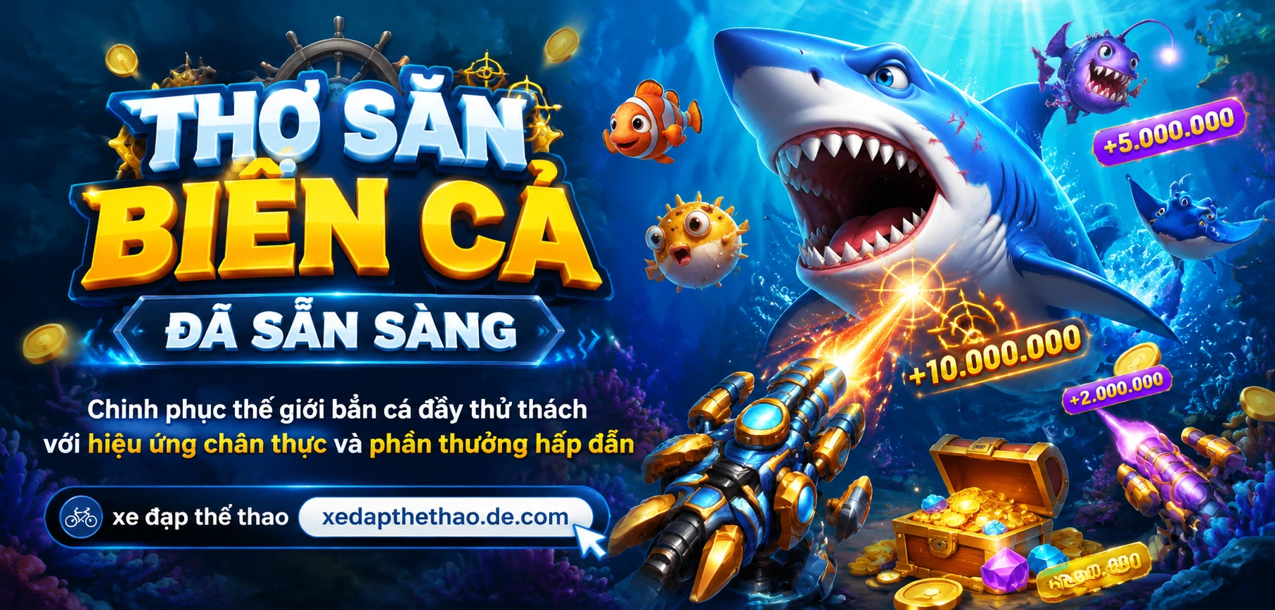 Minh họa boss cá và hệ số thưởng